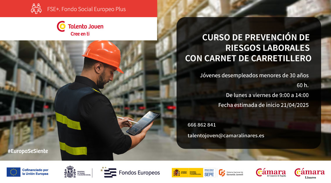 2025 Talento Joven - Curso Prevención de Riesgos laborales con carnet de carretillero